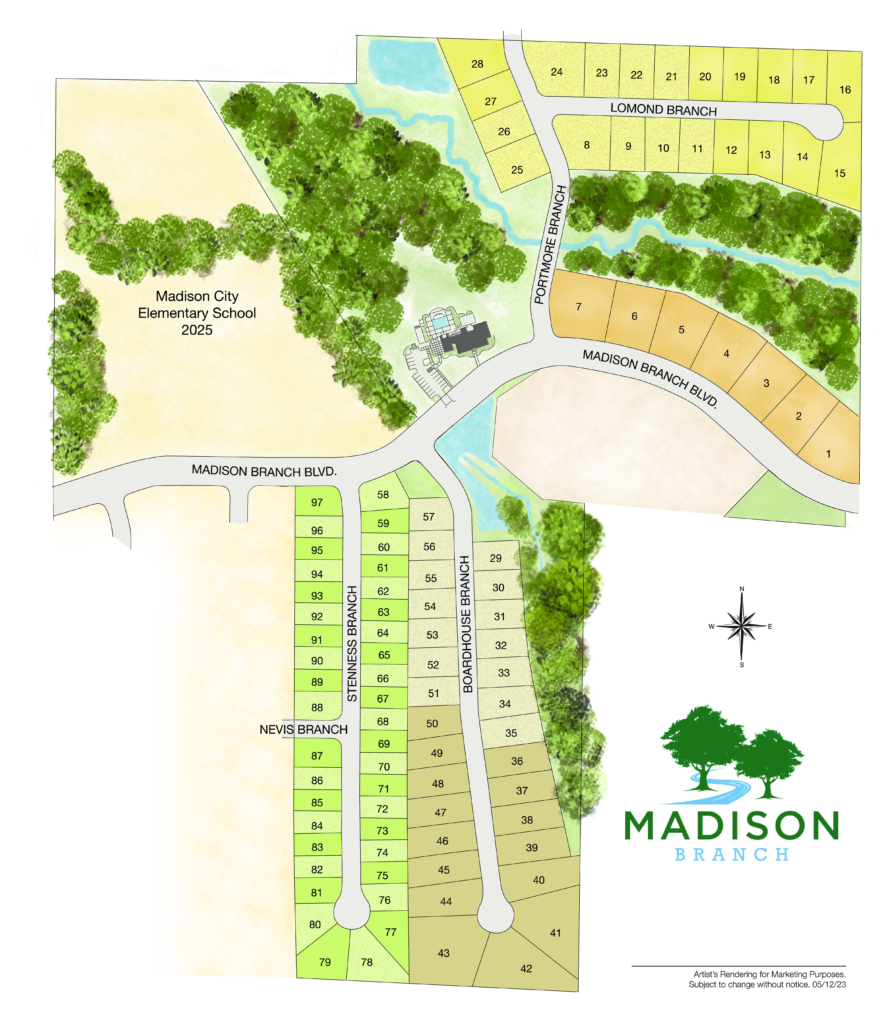 Madison Branch site map plat